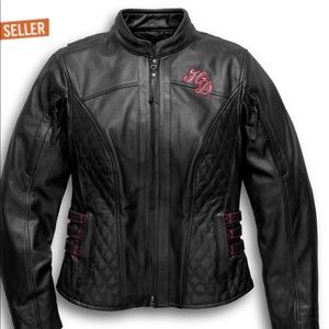 Harley Davidson genuine leather riding jacket.